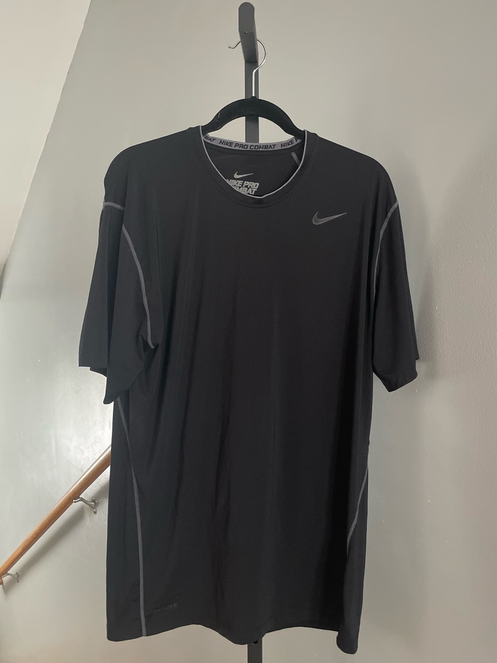 Nike Pro Combat Fitted Black T-Shirt Size XXL